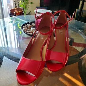 Franco Sarto. Size 10 to 10.5. Red High Heel Shoes